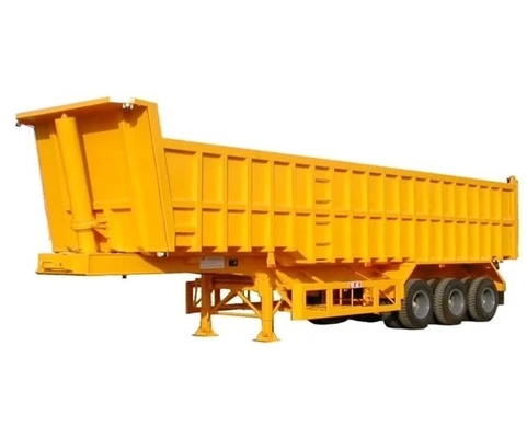 Semi-reboque de 30 cbm com rebento traseiro com design de piso plano e tri-eixo hidráulico auto-rebento