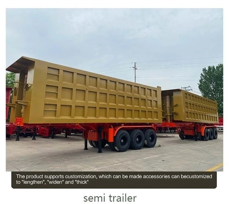 60 toneladas 40cbm Dump Tipper Semi Trailer Meter Tipper Semi Truck Tipping Trailer com lonas elétricas