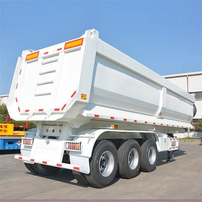 4 eixos tipo U End Dump Trailer Tipper Semi Truck Trailer com suspensão de braço cruzado