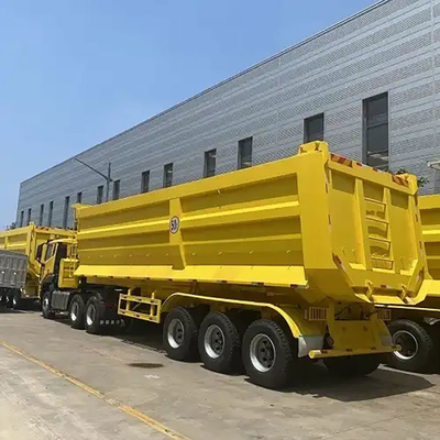 Customização de caminhão pesado tipper dump semi-reboque com sistemas de suspensão tipo cross arm