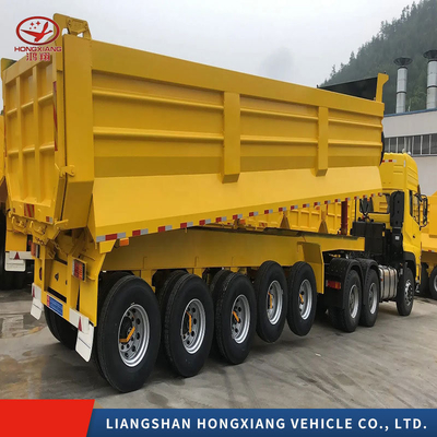Caminhão Trailers Duty Dump Trailers U-Formado End Rear Tipper Dumper com personalização