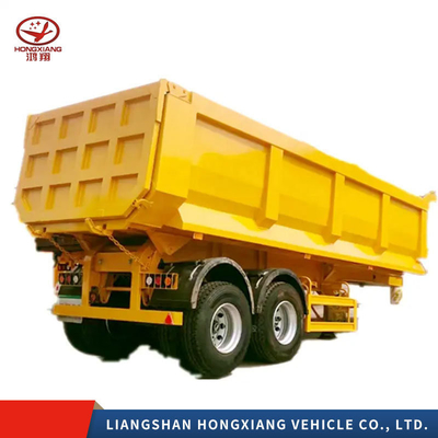 Trailers de descarga de carga em forma de U End Rear Tipper Dumper 13t Axel 1 ano Serviço pós-venda