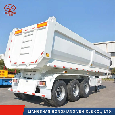 Trailers de descarga de carga em forma de U End Rear Tipper Dumper 13t Axel 1 ano Serviço pós-venda