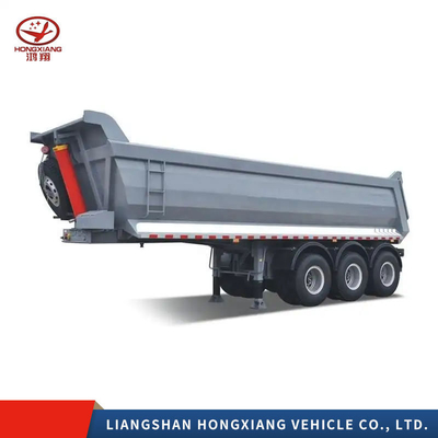 Trailers de descarga de carga em forma de U End Rear Tipper Dumper 13t Axel 1 ano Serviço pós-venda
