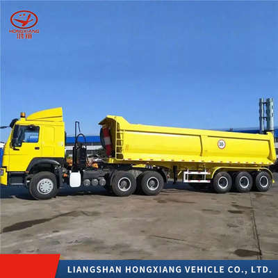 2/3/4 Eixos U-Formado End Rear Tipper Semi Truck Trailer para transporte de carga pesada