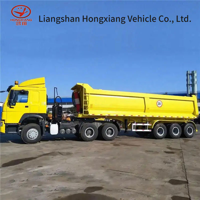 2 Número de eixo Dumpper lateral de areia Dumpper semi-reboque Dump truck pneu 12r22.5