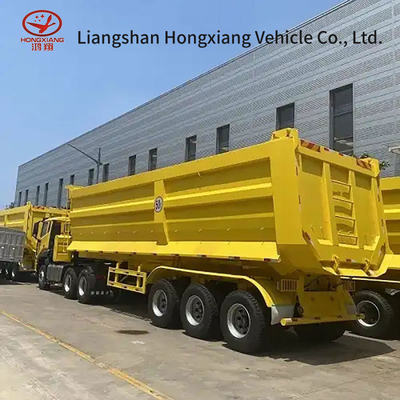 2 Número de eixo Dumpper lateral de areia Dumpper semi-reboque Dump truck pneu 12r22.5