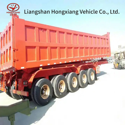 2 Número de eixo Dumpper lateral de areia Dumpper semi-reboque Dump truck pneu 12r22.5
