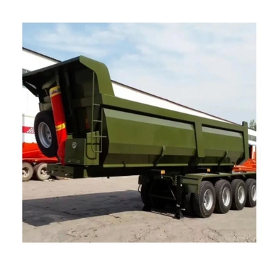 Semi-reboque para transporte de lixo com pneu 12r22.5 e suspensão do tipo de braço cruzado