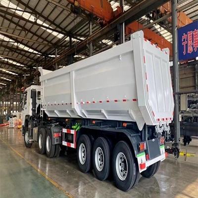 Aço pesado 3 eixos Lowboy Trailer 60 80 100 toneladas Lowbed Low Bed Truck Semi-trailer