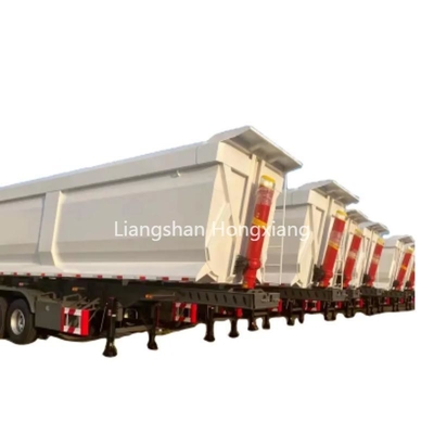 3 eixos 45 Cbm camião de descarga de carvão para transporte de carvão sem função de auto-descarga