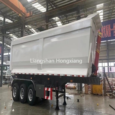 Tipo de braço cruzado 40 pés 2 e 3 eixos Trailers de semi-camiões de piso plano Trailers de piso plano para transporte marítimo