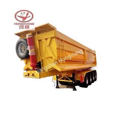 Grande demanda cilindro 4 eixos U Tipo 50 toneladas End Dump Trailer Tipper Semi Truck Trailer