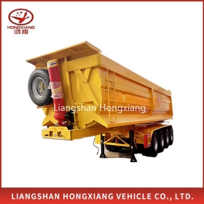 Tipo de braço cruzado 60tons 40FT Truck Tipping Trailer Box Semi Trailer Heavy Duty Suspensão mecânica de aço Superlink Dump Trailer