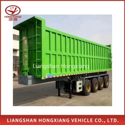 Tipo de braço cruzado 60tons 40FT Truck Tipping Trailer Box Semi Trailer Heavy Duty Suspensão mecânica de aço Superlink Dump Trailer