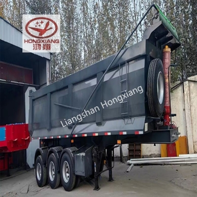 Semi-reboque em forma de U para transporte seguro e rápido de mercadorias a granel 13500X3000X1550 mm