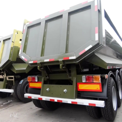 80 toneladas 4 eixos U-forma de camião de descarga de reboque 45cbm Tipper semi-reboque para agregado