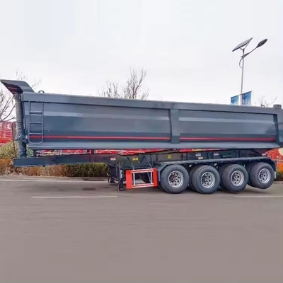 80 toneladas 4 eixos U-forma de camião de descarga de reboque 45cbm Tipper semi-reboque para agregado