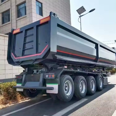 80 toneladas 4 eixos U-forma de camião de descarga de reboque 45cbm Tipper semi-reboque para agregado
