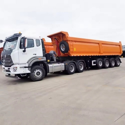 Sistema de travagem antibloqueio ABS 60 toneladas U forma rear tipper trailers com padrões