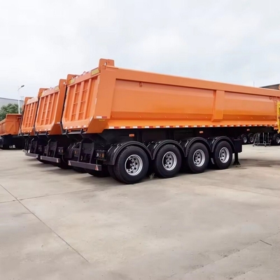 Sistema de travagem antibloqueio ABS 60 toneladas U forma rear tipper trailers com padrões