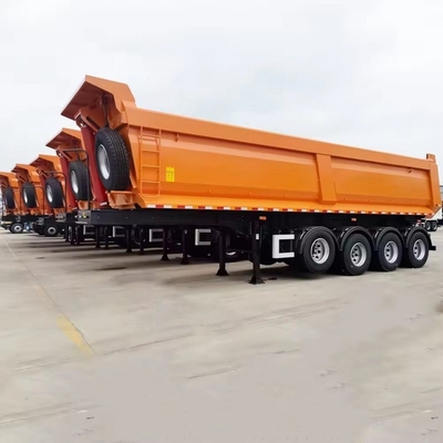 Sistema de travagem antibloqueio ABS 60 toneladas U forma rear tipper trailers com padrões