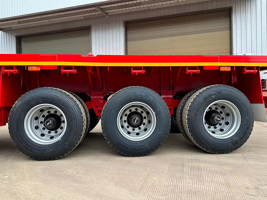 Semi-remolque de design personalizado com suspensão tipo braço cruzado 40FT 60FT 80FT 100FT cama baixa