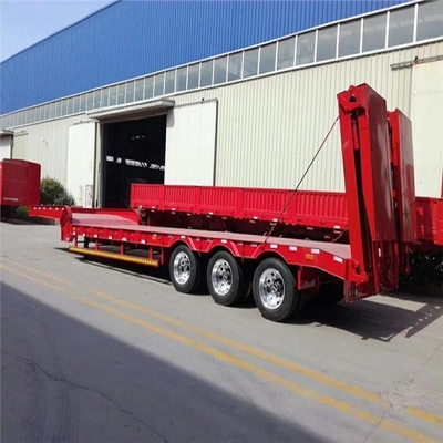 20FT 40FT Container Transport Low Bed Semi-Trailer com design de piso plano em e Materiais