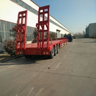 20FT 40FT Container Transport Low Bed Semi-Trailer com design de piso plano em e Materiais