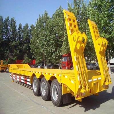 20FT 40FT Container Transport Low Bed Semi-Trailer com design de piso plano em e Materiais