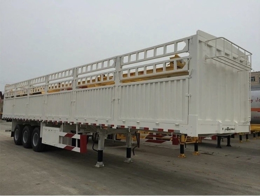 Trailers de cerca Semi-trailers com 8.12.16 Pneus Número 3 eixo 5,8 toneladas