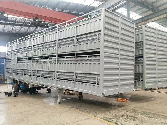 Customização 3 eixo vedação carga semi-reboque para transporte de gado porco gado ovelha