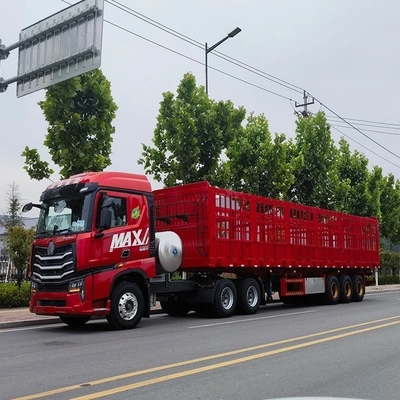 Semi-reboque de cerca de 40-100 toneladas para transporte de carga a granel com sistema de suspensão leve