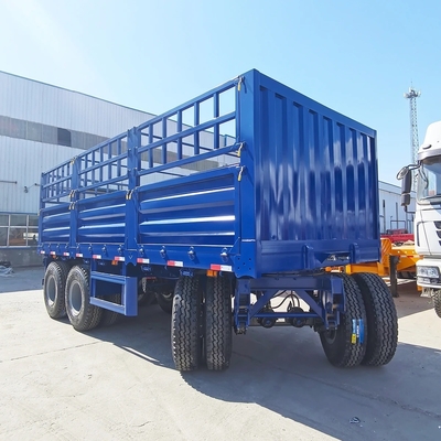 Semi-remolque de vedação lateral de dois eixos para transporte de carga versátil e flexível