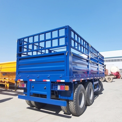 Semi-remolque de vedação lateral de dois eixos para transporte de carga versátil e flexível