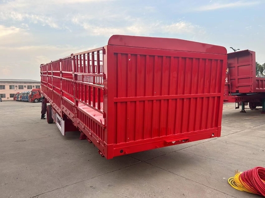 Semi-reboque de transporte seguro com vedação de 3 eixos tipo braço cruzado 1820mm