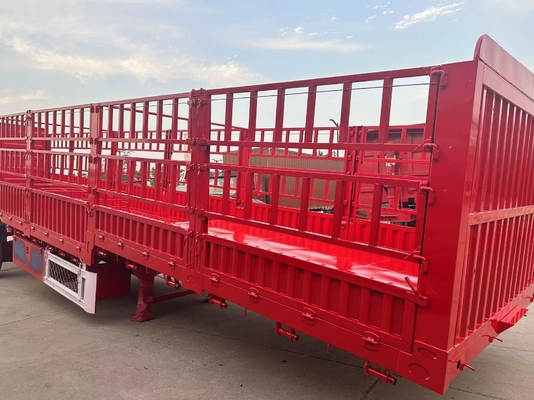 Semi-reboque de transporte seguro com vedação de 3 eixos tipo braço cruzado 1820mm