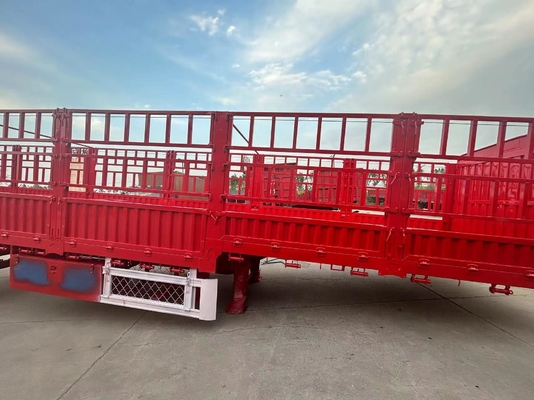 Semi-reboque de transporte seguro com vedação de 3 eixos tipo braço cruzado 1820mm