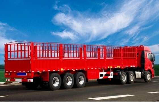 5.8 toneladas de aço carbono Suspensão mecânica de folha de mola plataforma frontal 1m/1.2/ Semi-reboque de vedação