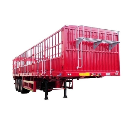 1 40 Tons 4 eixos de aço Bicicleta de uma roda Caixa de desvio em jaula Van vedação Container Cargo Trailer