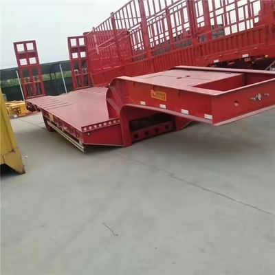 Vans tipo 3 eixo 40 FT Flat Half Low Bed Loader Hook Board Transport Trailer no Uzbequistão
