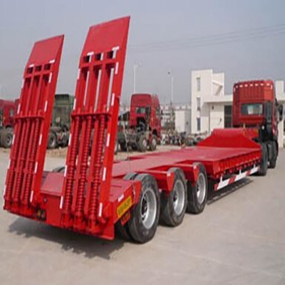 2/3/4 eixos 40FT Flatbed Ferro Semi-Relógio Container Flatbed Relógio de cama baixa Truck Relógio