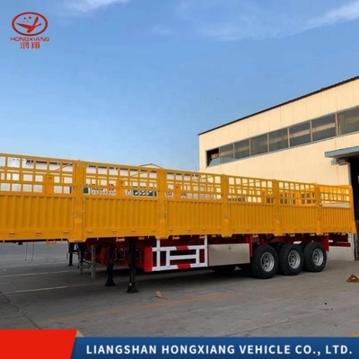 3 eixos 40FT Tipo de Armazém Parede lateral Semi-reboque Parede de lonas de telhado superior Semi-reboque de carga
