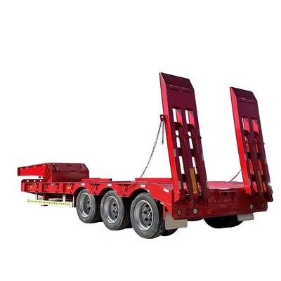 Fornecedores 2 eixos caminhão de cama plana de cama baixa carro Dolly trailer com travões carga inferior a 50 T