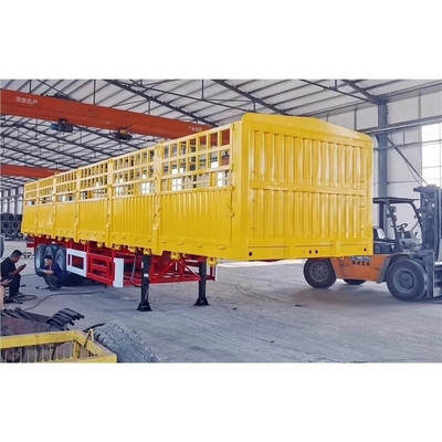 Vendedor por grosso de cercas de carga de gado Parede lateral Semi-reboque de 60t Cercas de encedor Semi-reboque
