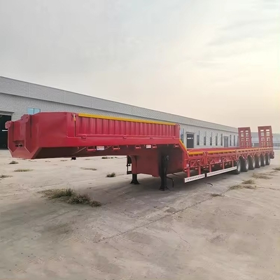 Semi-reboque de 80 t de cama baixa com suspensão tipo MacPherson e pescoço de galinha desmontável