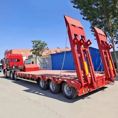 Customization Low Bed Semi Trailer com 2 polegadas Kingpin Landing Gear 28t Pneus 235 75r 2205