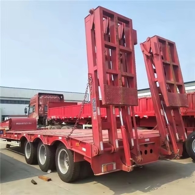 Customization Low Bed Semi Trailer com 2 polegadas Kingpin Landing Gear 28t Pneus 235 75r 2205