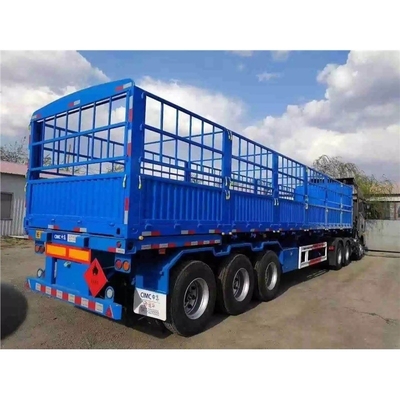 Semi-remolque de cargas de aço de 60 toneladas, com cerca lateral, para transporte seguro
