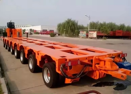 3 eixos 10m-15m Trailers de cama baixa Tractor pesado Trailers de cama plana para equipamentos pesados